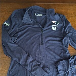 New England Patriots Navy Quarter-Zip Pullover